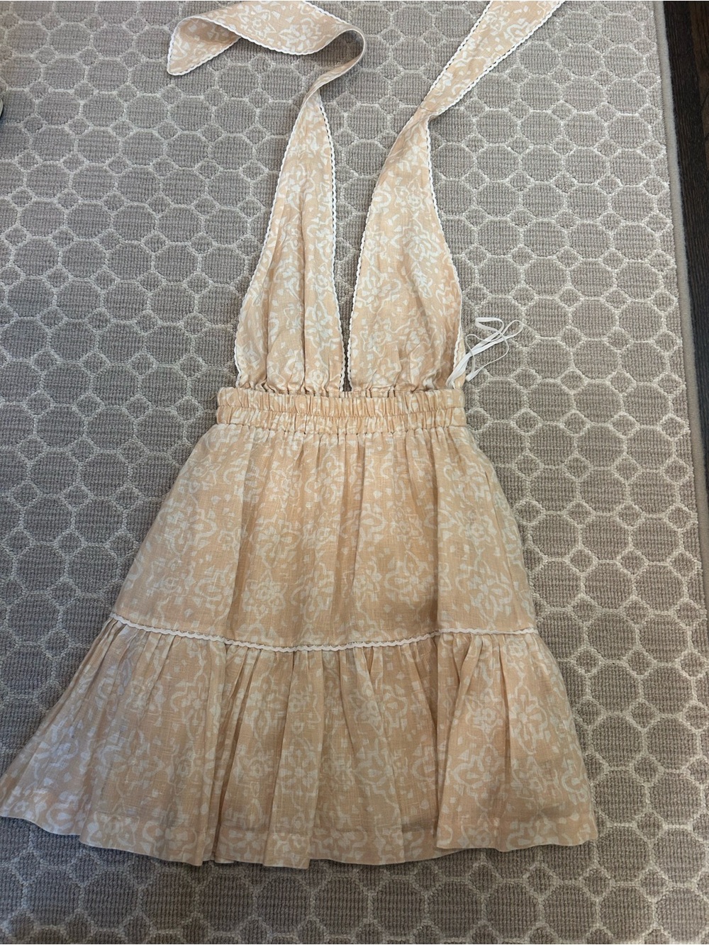 Mon Renn Tan Halter Mini Dress - Picture 3 of 3